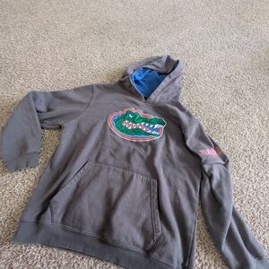 Gray Kids Hoodie with Alligator Logo